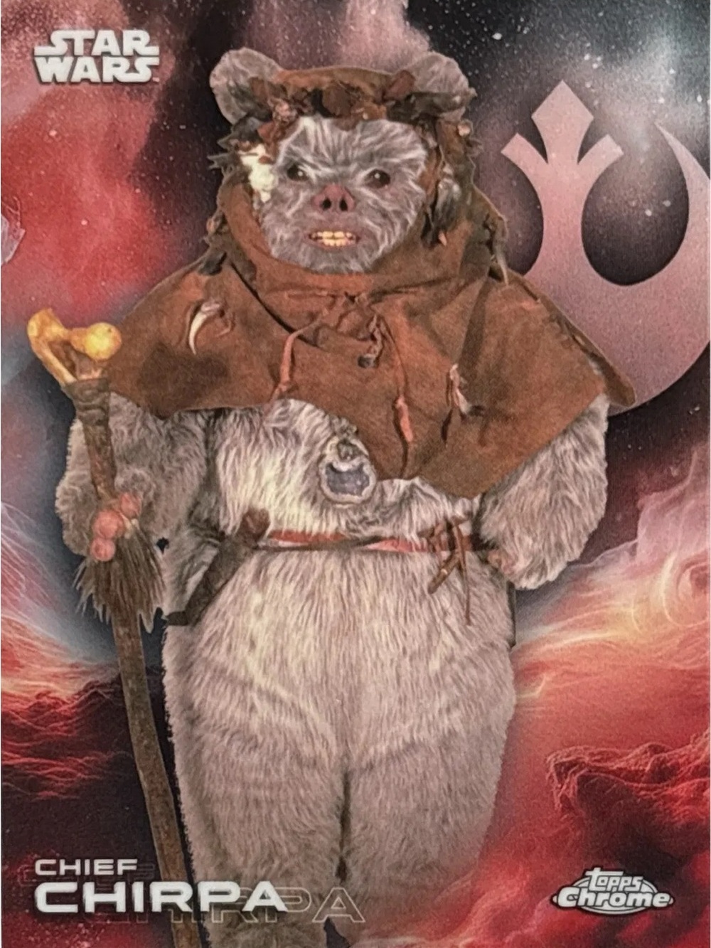 Topps Chrome Star Wars Chief Chirpa Trading Card - Picture 1 of 2